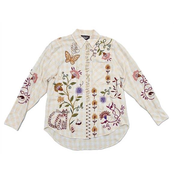 NEW JOHNNY WAS women's toni relaxed plaid pocket shirt in plaid - Picture 1 of 2